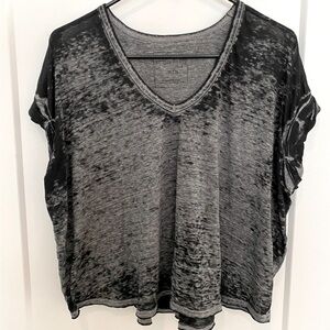 We The Free by Free People Cropped Burnout Tee sz Medium
